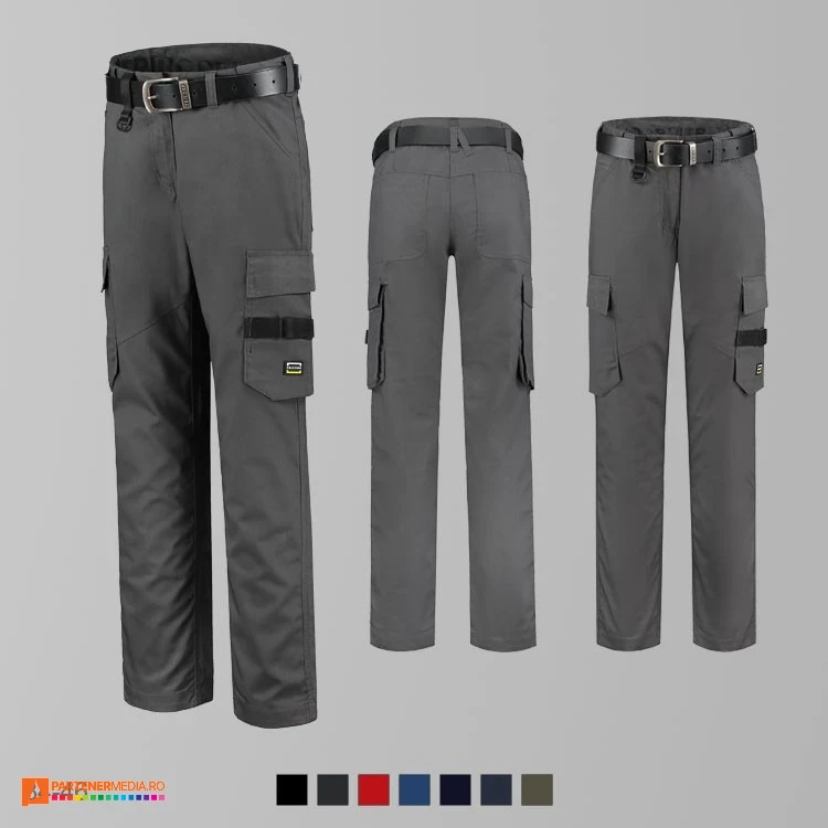 pantaloni de dama de lucru promotionali gri inchis adt70 poza 5