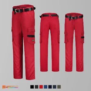 pantaloni de dama de lucru promotionali rosii adt70 poza 8