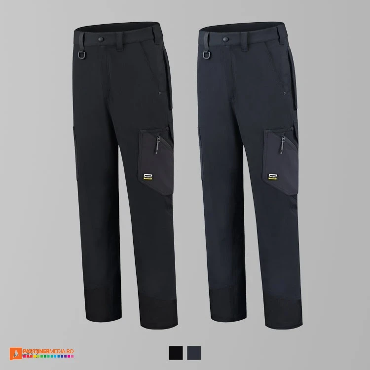 pantaloni unisex de lucru cu talie elastica adt77 poza 1