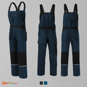 salopete albsatre barbatesti promotionale cu 8 buzunare adw02 poza 2