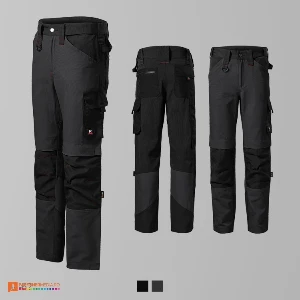 pantaloni gri de lucru cu 10 buzunare adw07 poza 2