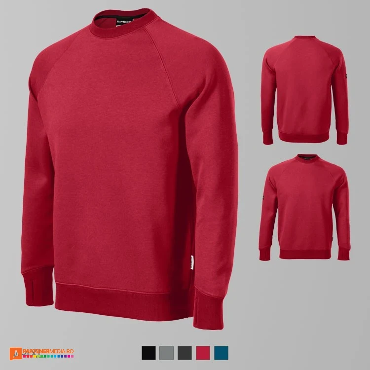 hanorace rosii promotionale barbatesti din bumbac si poliester adw42 poza 5