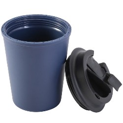 pahare albastre din plastic cu capac negru V0657 poza 6