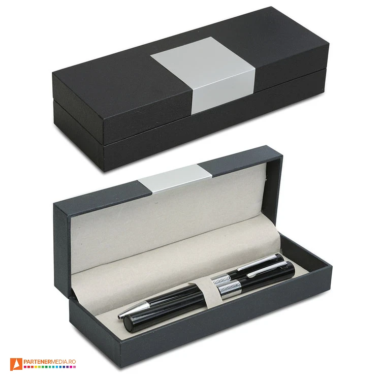 seturi de pixuri metalice cu design elegant si cutie de cadou r01201 poza 1