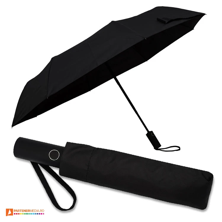 umbrele pliabile negre cu mecanism automat r07923 poza 1