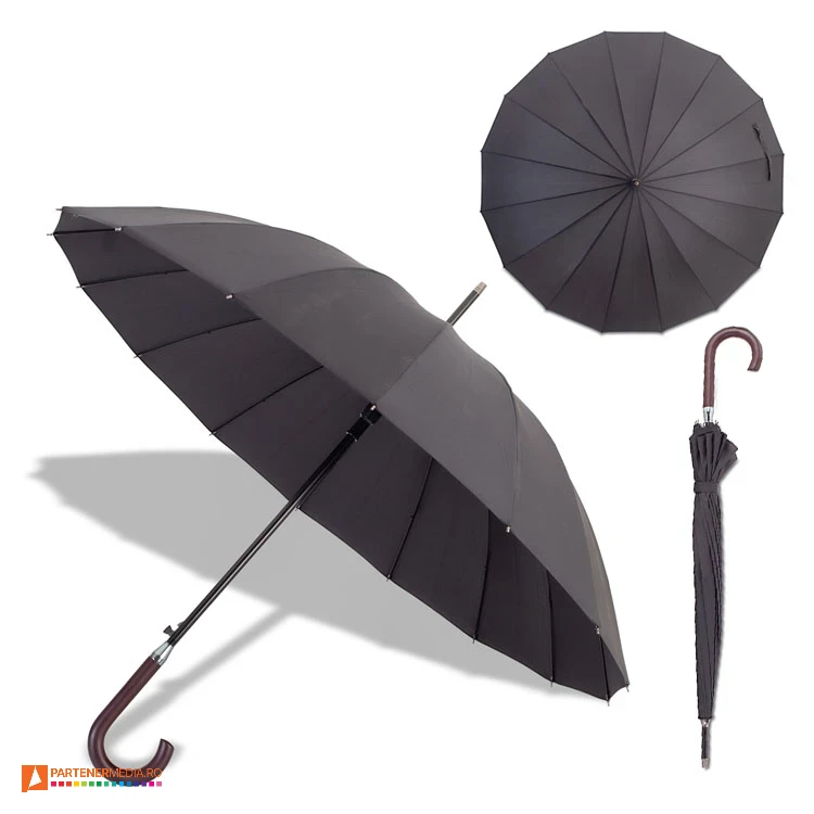 umbrele promotionale mari cu maner curb din lemn r07949 umbrele promotionale mari cu maner curb din lemn r07949 poza 1