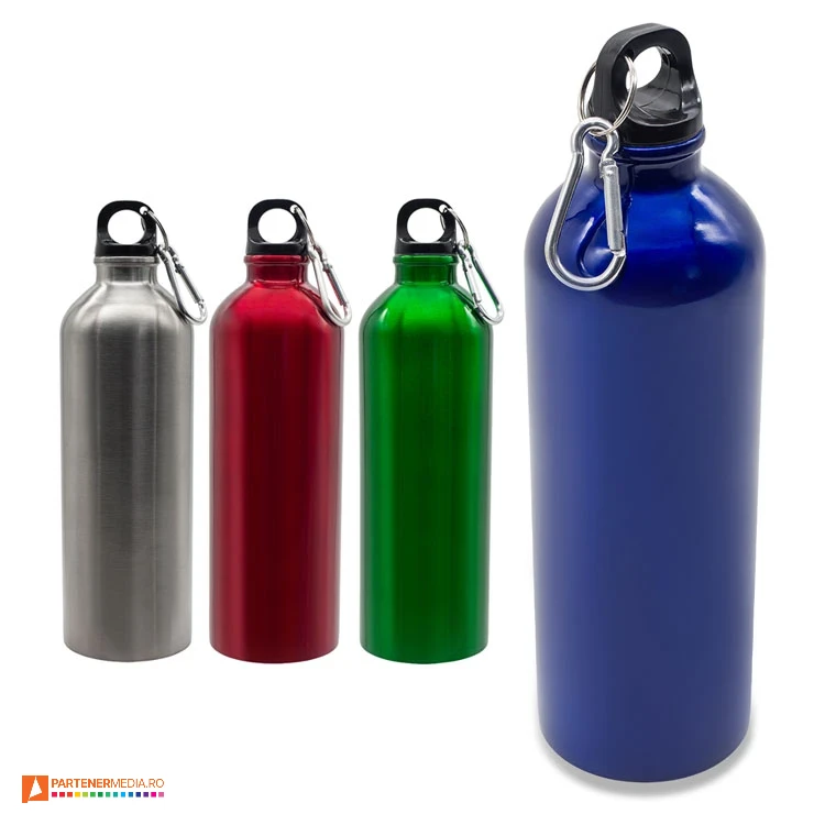 bidoane metalice colorate cu carabina r08109