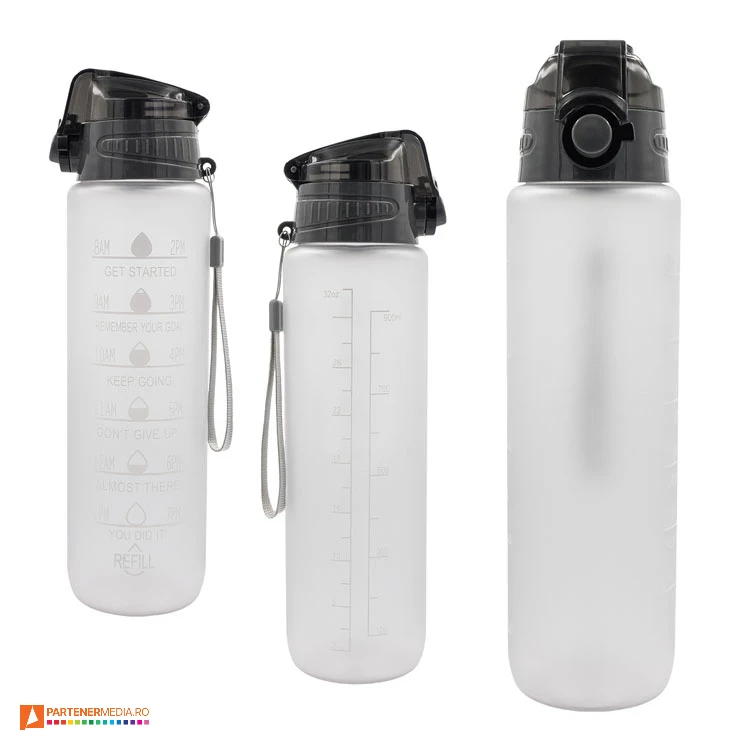 bidoane semitransparente din plastic cu gradatii r08185