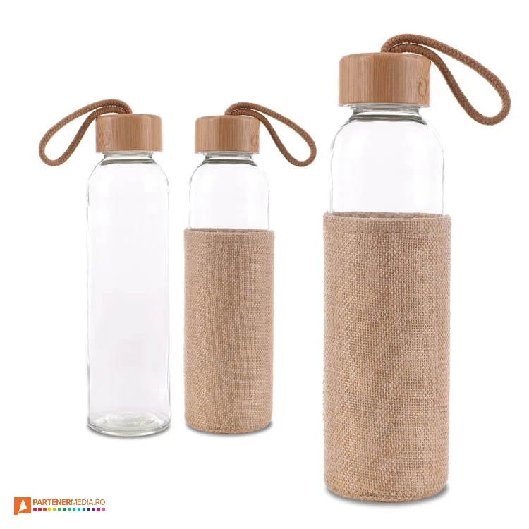 sticle de 500 ml cu husa din iuta r08237