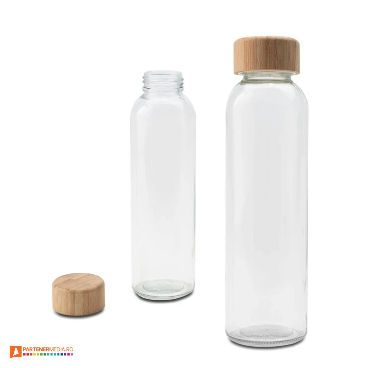 sticle promotionale de 500 ml cu capac din lemn de bambus r08261