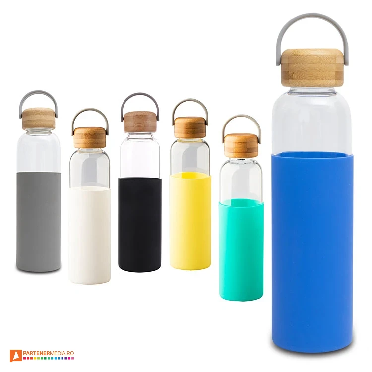 bidoane de 560 ml cu husa colorata din silicon r08272