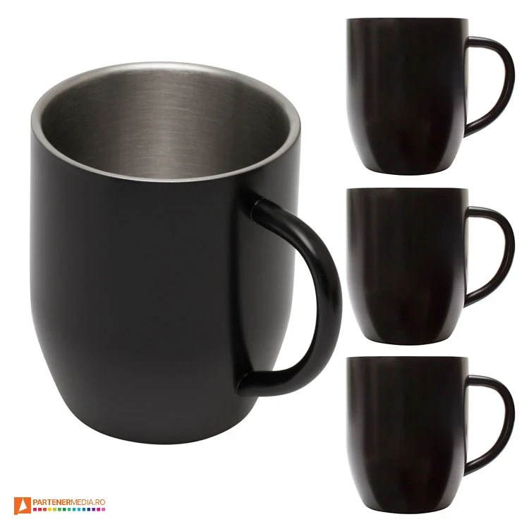cani negre metalice promotionale de 350 ml r08311