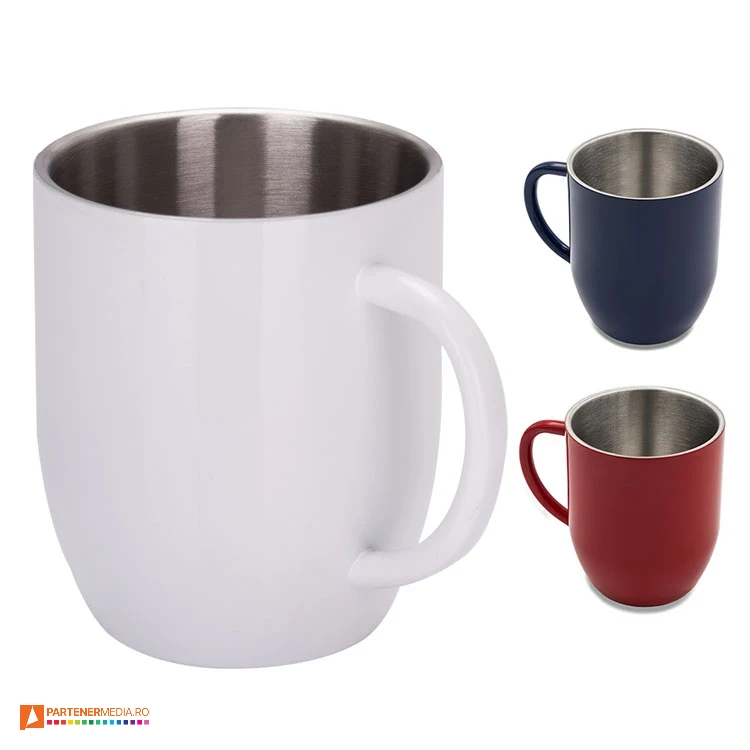 cani promotionale metalice de 350 ml cu design modern