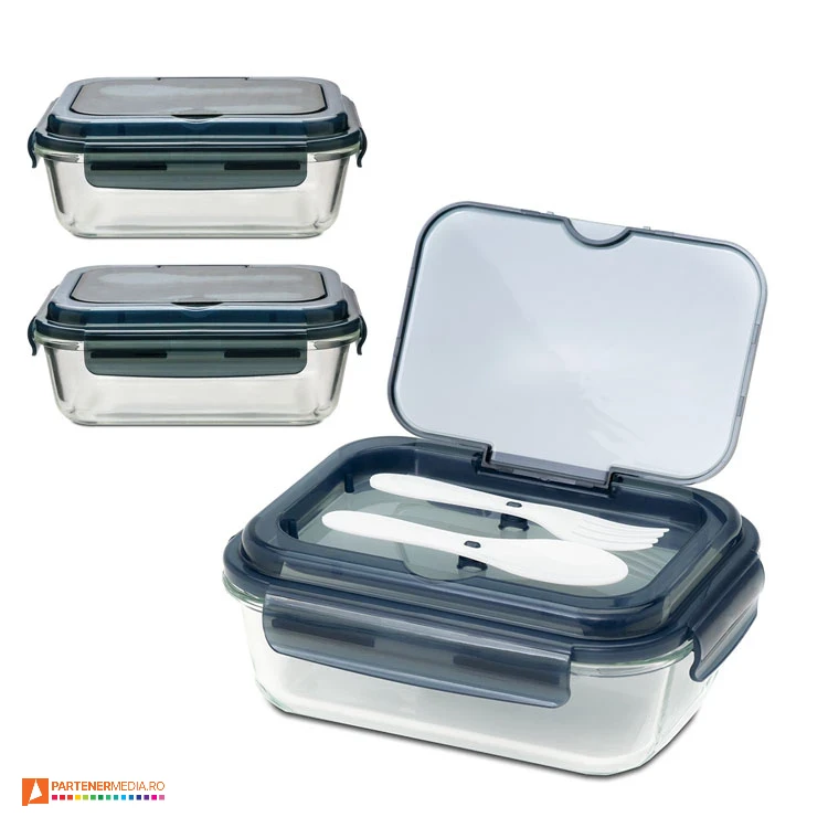 caserole promotionale din sticla cu tacamuri incluse r08444 caserole promotionale din sticla cu tacamuri incluse r08444 poza 1
