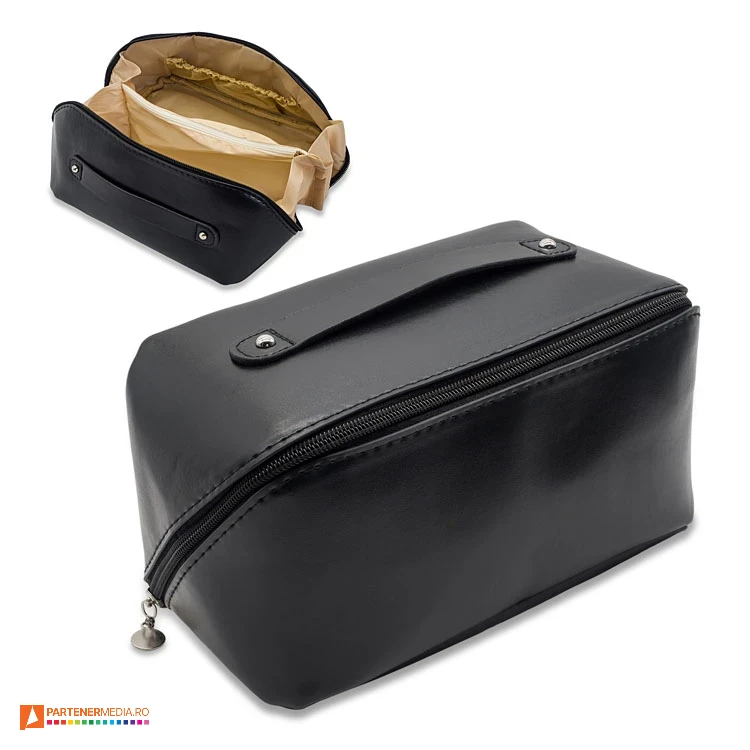 genti promotionale cosmetice din imitatie de piele neagra r08708 genti promotionale cosmetice din imitatie de piele neagra r08708 poza 1