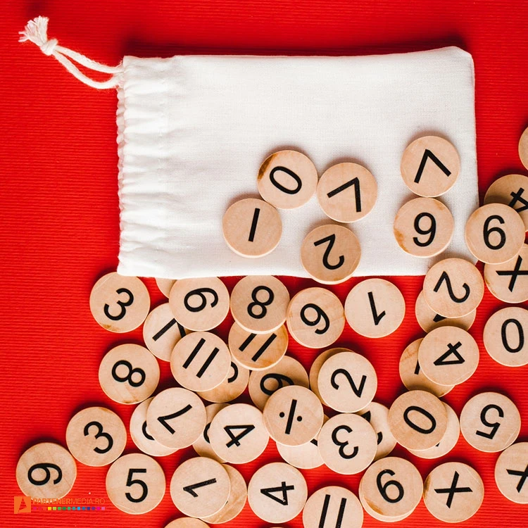 seturi de piese rotunde din lemn numerotate r08862 poza 1