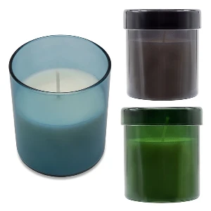 lumanari promotionale cu candela din sticla colorata r17377