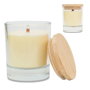 lumanari parfumate cu candela din sticla si capac din lemn r17416