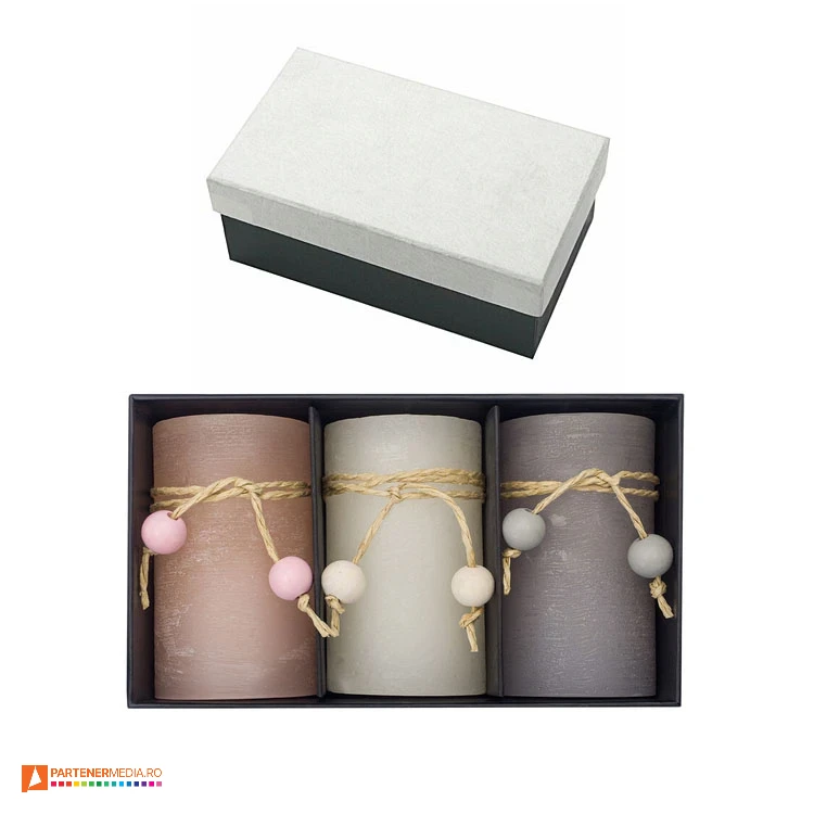 seturi de 3 lumanari in cutie de cadou r17434 poza 1