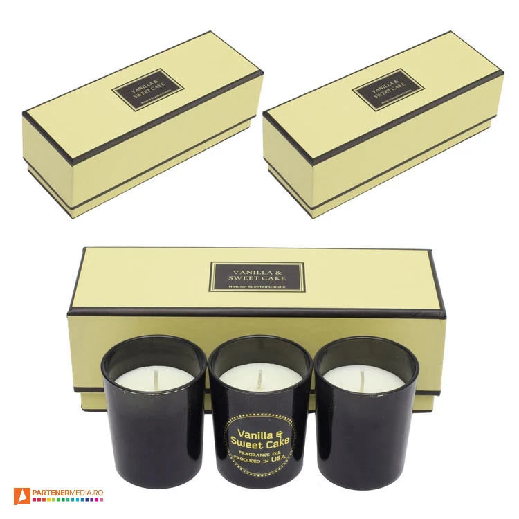 seturi de 3 lumanari cu parfum de vanilie r17478 seturi de 3 lumanari cu parfum de vanilie r17478 poza 1