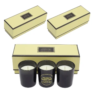 seturi de 3 lumanari cu parfum de vanilie r17478