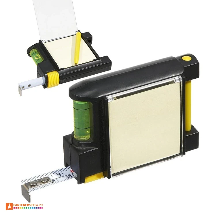 rulete promotionale de buzunar cu notes pix si nivela r17605 poza 1