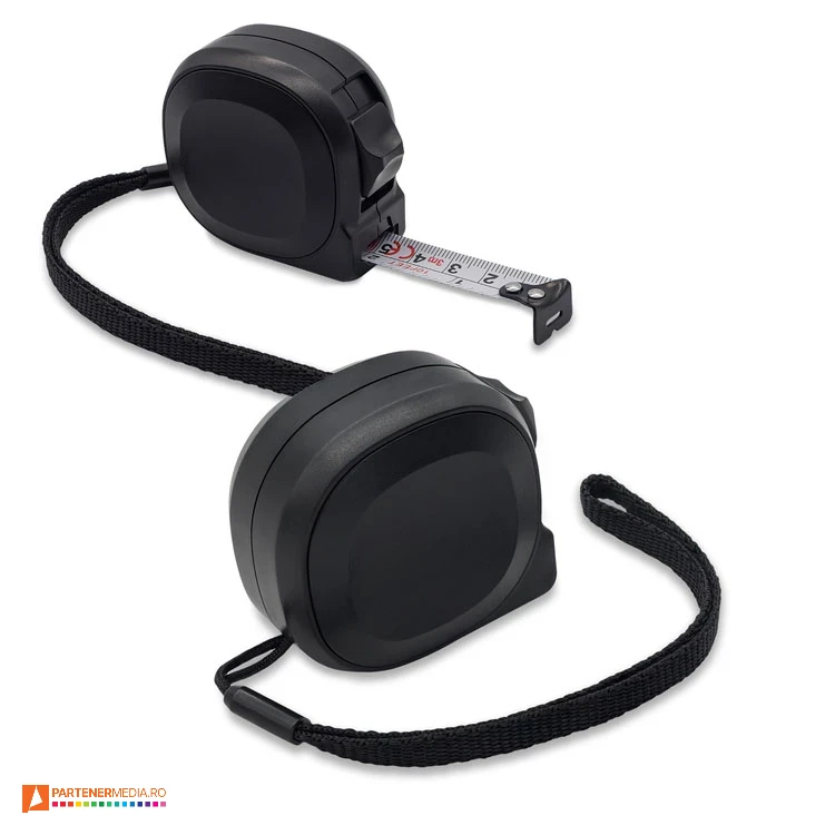 rulete negre promotionale din plastic cu banda alba metalica r17641 poza 1