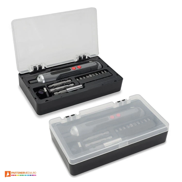 truse promotionale de scule cu surubelnita electrica r17730 truse promotionale de scule cu surubelnita electrica r17730 poza 1