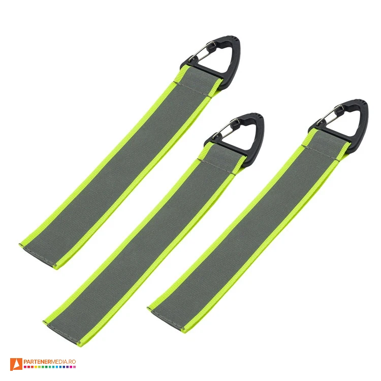 Benzi reflectorizante din poliester cu carabina din plastic benzi reflectorizante cu carabina r17749