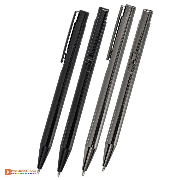 pixur metalice cromate cu pasta albastra de scris r20012 poza 1