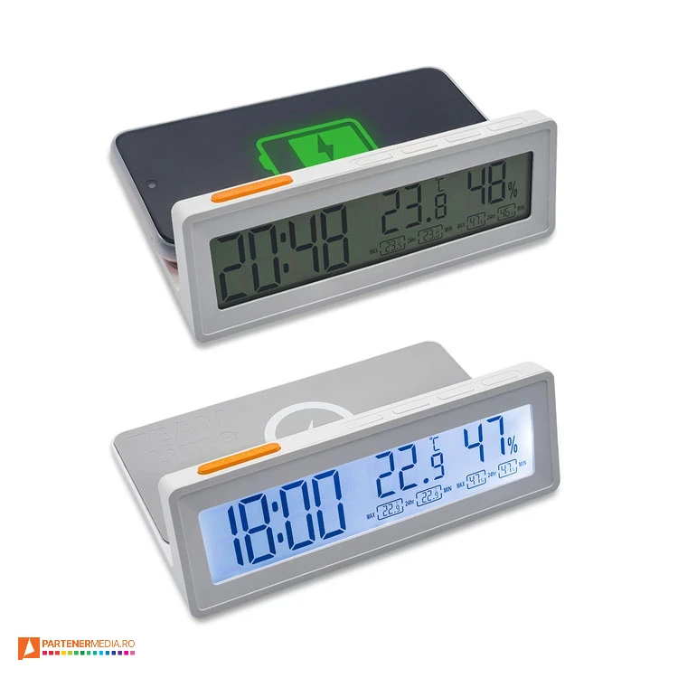 ceasuri de birou din plastic cu incarcator wireless r22126