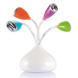 porthub uri USB cu 4 porturi si forma de floare P300561 poza 1