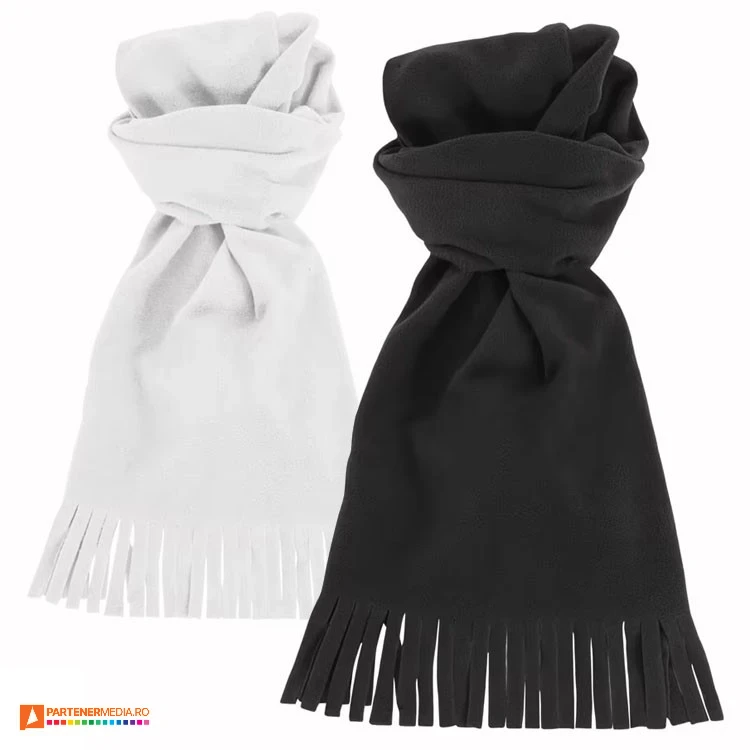fulare unisex din fleece cu franjuri 03047 poza 1