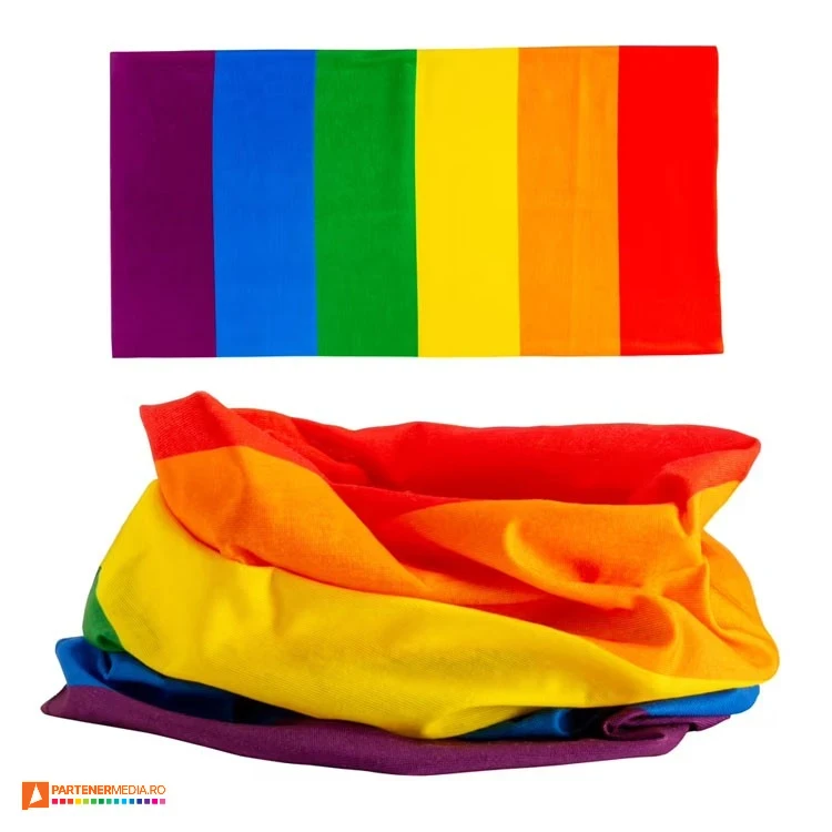 esarfe tubulare multicolore din poliester si elastan 1330618 poza 1