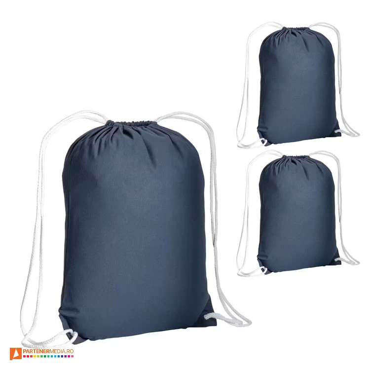 rucsacuri drawstring bleumarin din bumbac 16134 poza 2