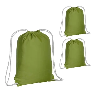 rucsacuri drawstring verzi din bumbac 16134 poza 3