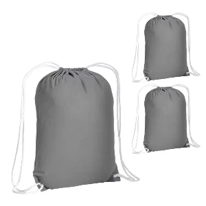 rucsacuri gri drawstring din bumbac 16134 poza 5