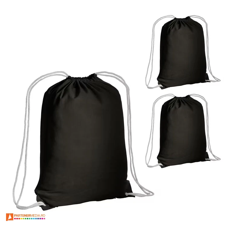 rucsacuri negre drawstring din bumbac 16134 poza 6