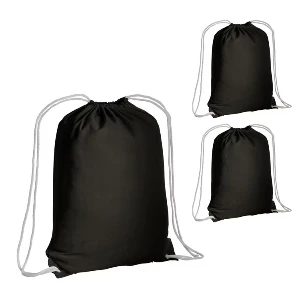 rucsacuri negre drawstring din bumbac 16134 poza 6