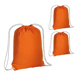 rucsacuri portocalii drawstring din bumbac 16134 poza 7