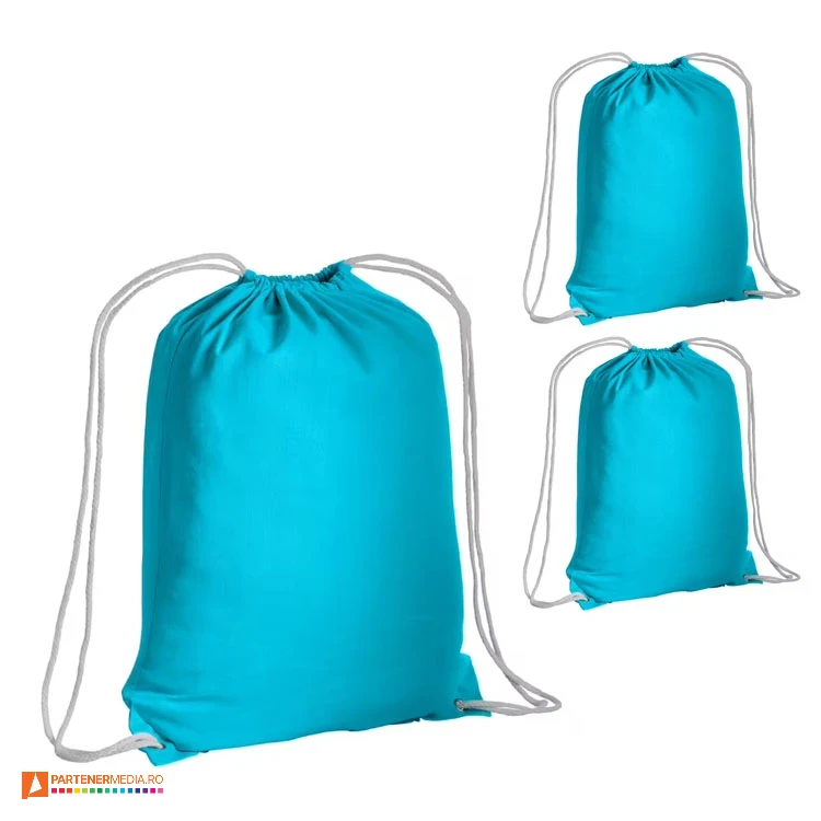 rucsacuri turquise drawstring din bumbac 16134 poza 10