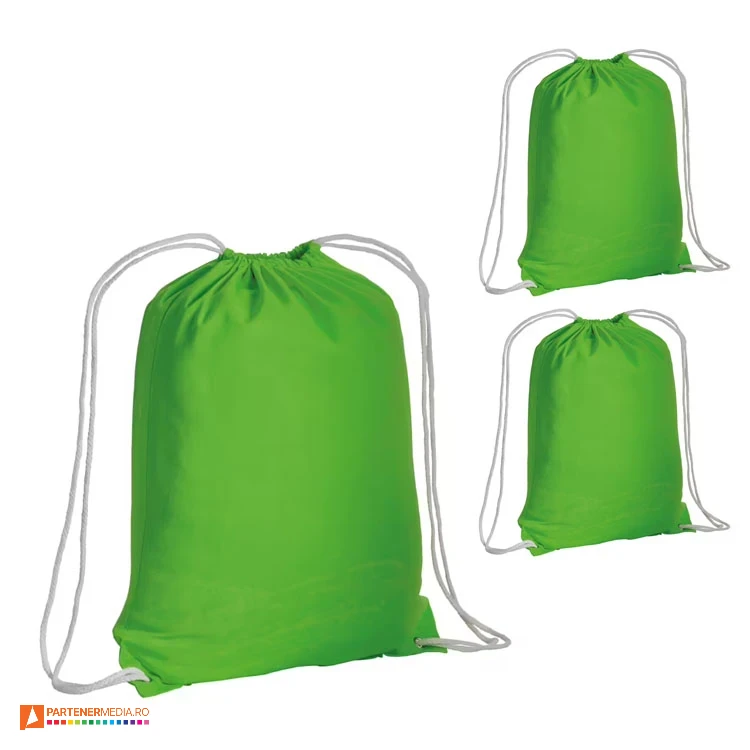 rucsacuri verzi drawstring din bumbac 16134 poza 11