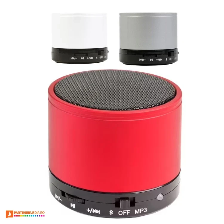boxe audio portabile wireless cu carcasa rotunda metalica 18488