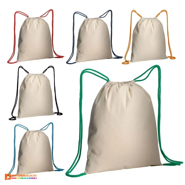 rucsacuri din bumbac cu snururi duble colorate 19140