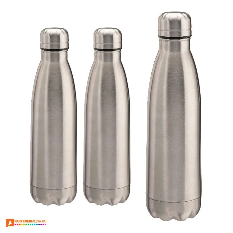 sticle metalice argintii de 500 ml din otel inoxidabil 1941609