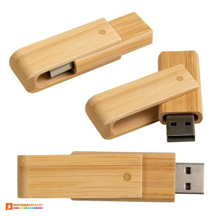 stick uri twister din lemn de bambus de 8 gb 21418