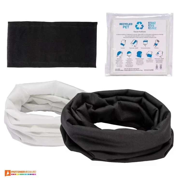 esarfe promotionale tubulare din poliester reciclat 22307 poza 1