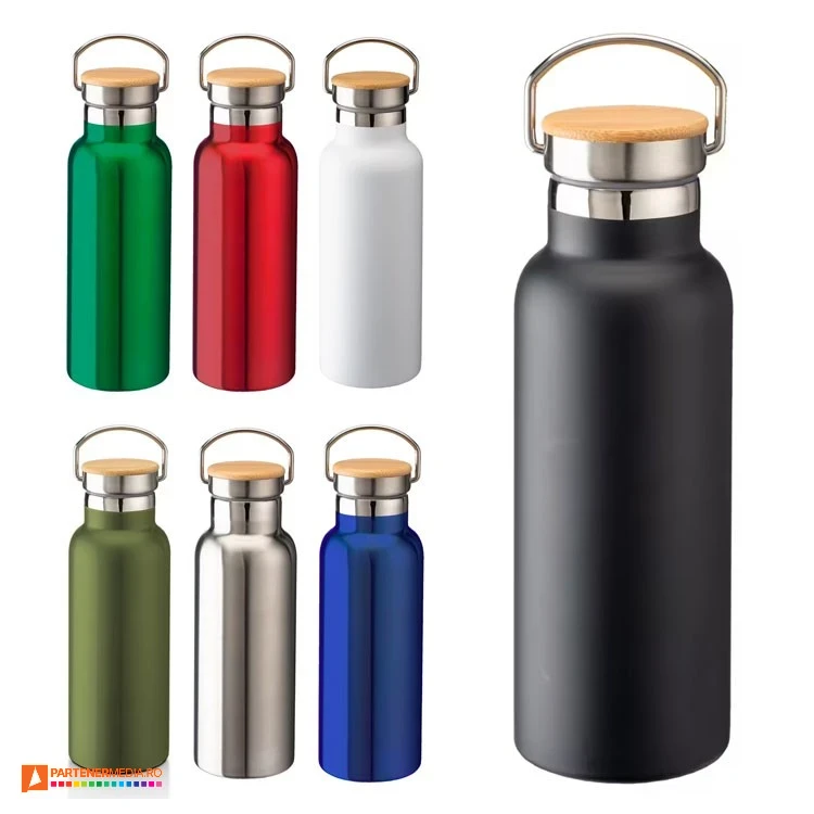 bidoane colorate termoizolante de 500 ml cu maner pliabil 22421