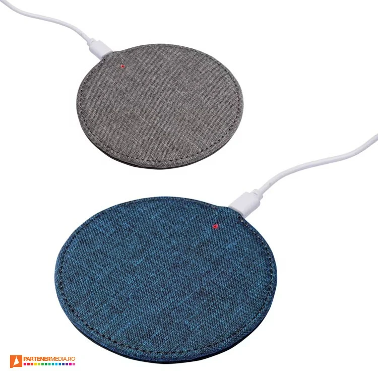 incarcatoare wireless de 10w cu design denim 12403