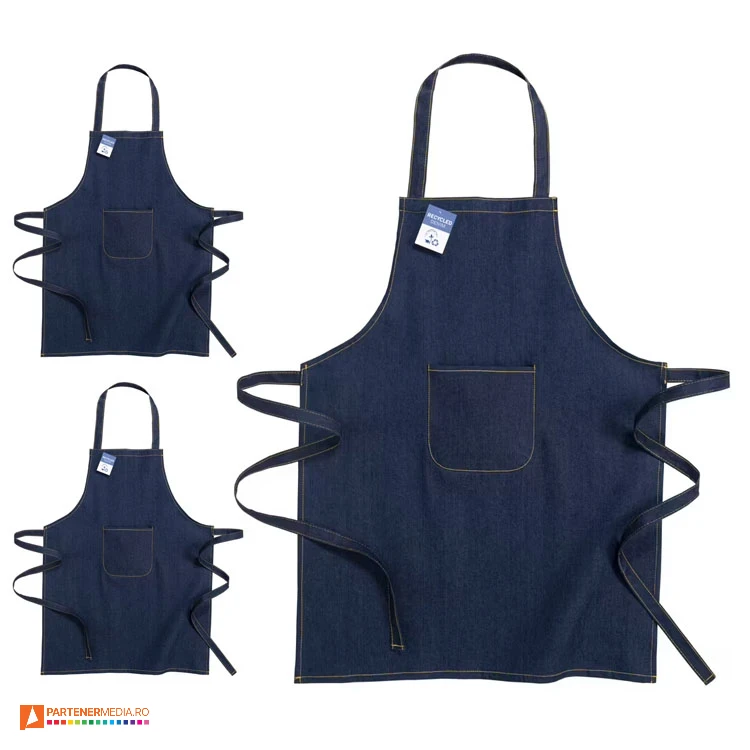 sorturi lungi de bucatar cu pieptar si buzunar 23407 poza 1